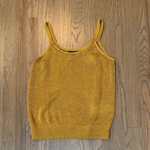 Mustard Yellow Knit Tank Top